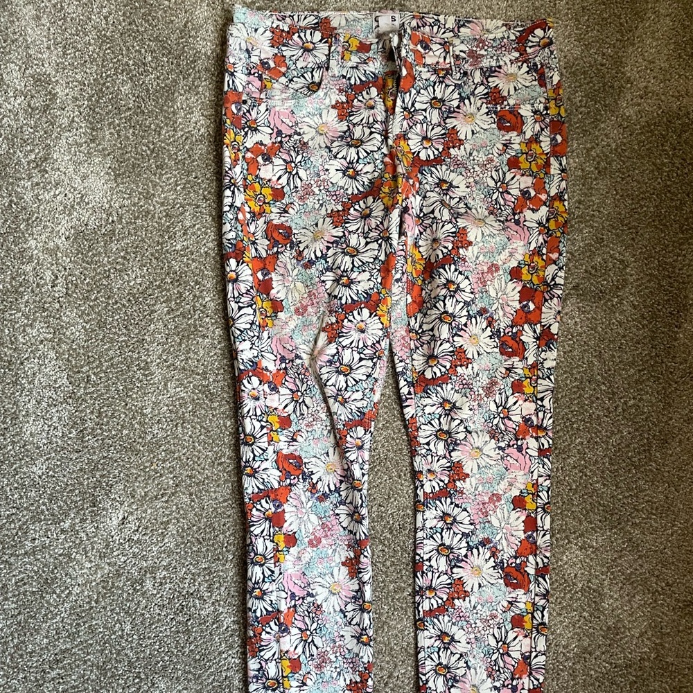 Floral jeans
